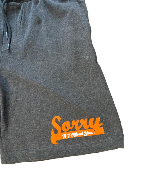 "Play Ball" Unisex Cotton Shorts Orange Set